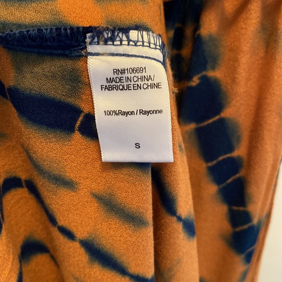 Young Fabulous & Broke boho maxi sundress size Small rust and navy - Picture 7 of 7